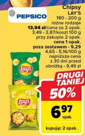 Carrefour Pepsico Chipsy LAY'S 180-200g oferta