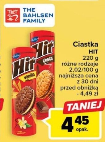 Carrefour Ciastka HIT 220g oferta