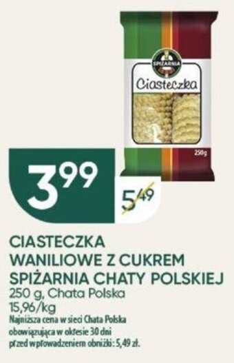 Chata Polska CIASTECZKA WANILIOWE Z CUKREM SPIZARNIA CHATY POLSKIEJ 250 g oferta