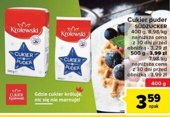 Carrefour Cukier puder SÜDZUCKER 400 g oferta