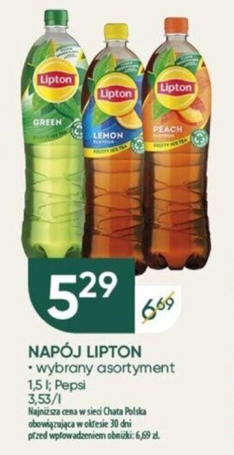 Chata Polska NAPÓJ LIPTON 1,5 l oferta