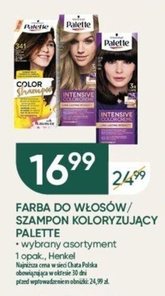 Chata Polska FARBA DO WŁOSÓW/ SZAMPON KOLORYZUJĄCY PALETTE oferta