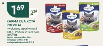 Chata Polska KARMA DLA KOTA PREVITAL 100 g oferta