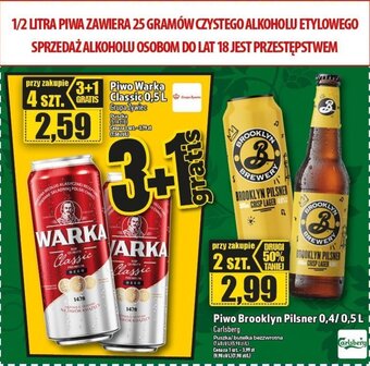Topaz Piwo Brooklyn Pilsner 0,4/0,5 L oferta