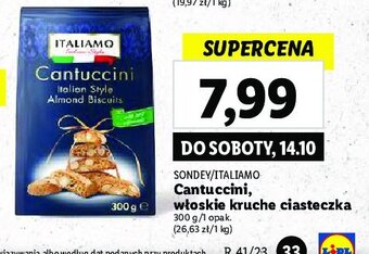 Lidl Włoskie ciastka cantuccini migdałowe oferta