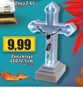 Topaz Znicz krzyż LED 12,5 cm oferta