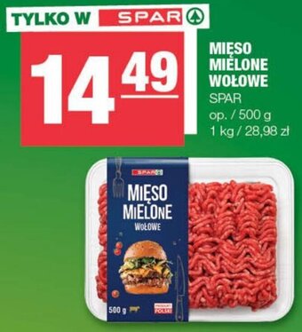 Spar MIĘSO MIELONE WOŁOWE 500 g oferta