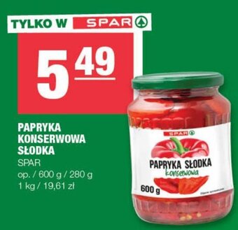 Spar PAPRYKA KONSERWOWA SŁODKA oferta