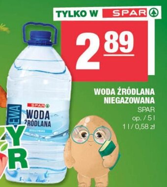 Spar WODA ŹRÓDLANA NIEGAZOWANA 5 L oferta