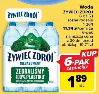 Carrefour Woda ŻYWIEC ZDRÓJ 6x1,5l oferta