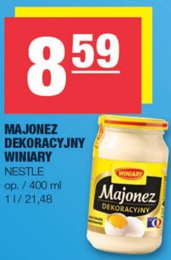 Spar MAJONEZ DEKORACYJNY WINIARY NESTLE 400 ml oferta