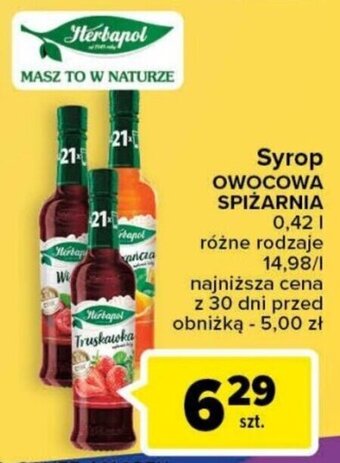 Carrefour Syrop OWOCOWA SPIŻARNIA 0,42l oferta