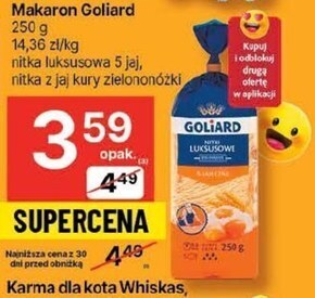 Delikatesy Centrum Goliard makaron 5 jajeczny nitki luksusowe 250 g oferta