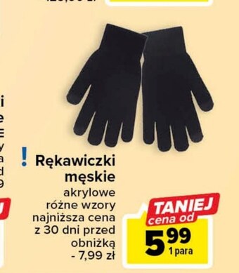 Carrefour Rękawiczki męskie oferta
