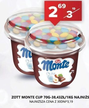 Spiżarnia Smakosza Zott monte top cup deser 70 g oferta