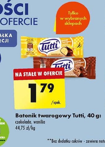 Biedronka Batonik twarogowy czekolada oferta