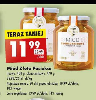 Biedronka Miód słonecznikowy oferta