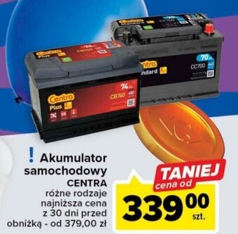 Carrefour Akumulator samochodowy CENTRA oferta