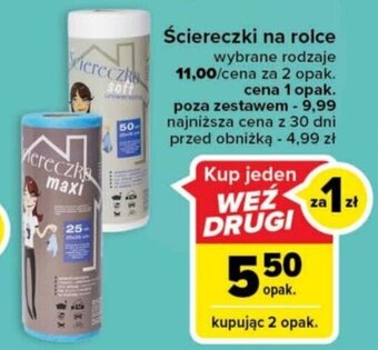 Carrefour Ściereczki na rolce oferta