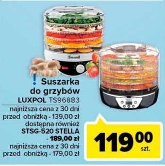 Carrefour Suszarka do grzybów LUXPOL TS96883 oferta