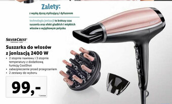 Lidl SILVERCREST Suszarka do włosów z jonizacją 2400 W oferta