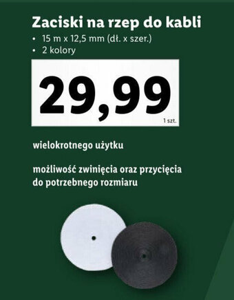 Zaciski na rzep do kabli