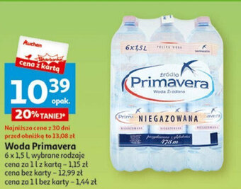 Auchan Woda Primavera 6x1,5l oferta