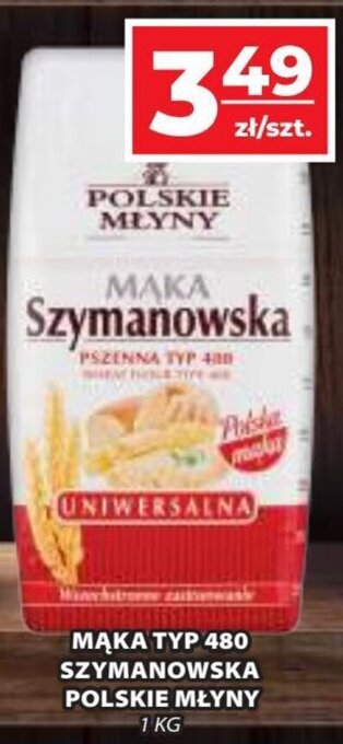 Top Market MĄKA TYP 480 SZYMANOWSKA POLSKIE MŁYNY 1 KG oferta
