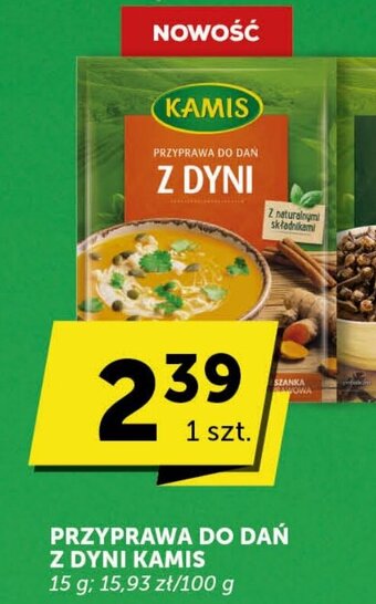 Groszek PRZYPRAWA DO DAŃ Z DYNI KAMIS 15 g oferta