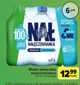 Carrefour Express Woda mineralna NAŁĘCZOWIANKA 6 x 1l oferta