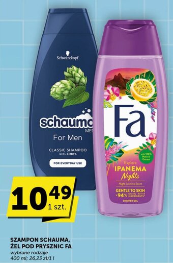SZAMPON SCHAUMA, ŻEL POD PRYSZNIC FA 400 ml