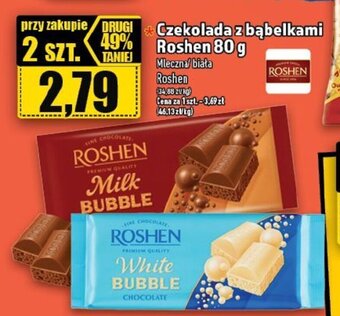 Topaz ROSHEN Czekolada z bąbelkami 80g oferta