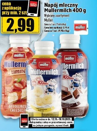 Topaz Napój mleczny Mullermilch 400 g oferta