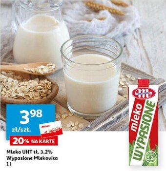 Auchan Mleko UHT tł. 3,2% Wypasione Mlekovita 1l oferta