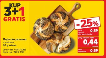 Kaufland Kajzerka pszenna z makiem 50 g sztuka oferta