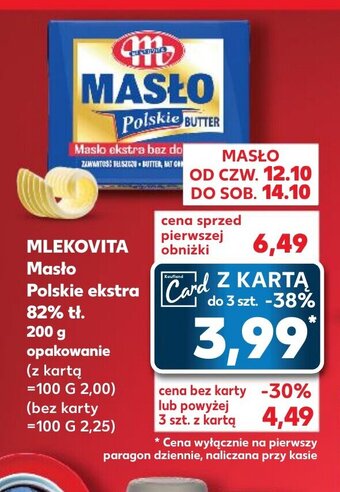Kaufland MLEKOVITA Masło Polskie ekstra 82% tł. 200 g oferta
