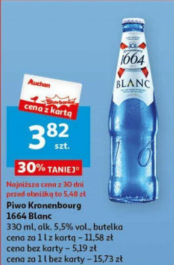 Auchan Piwo Kronenbourg 1664 Blanc 330ml oferta