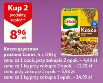 Auchan Kasza gryczana prażona Cenos 4 x 100 g oferta
