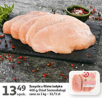 Auchan Sznycle z fileta indyka 400 g oferta