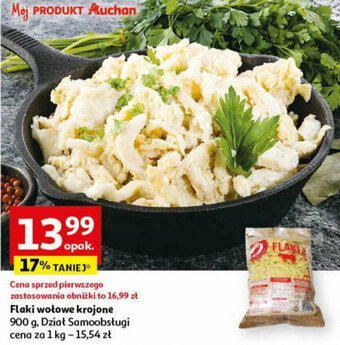 Auchan Flaki wołowe krojone 900 g oferta