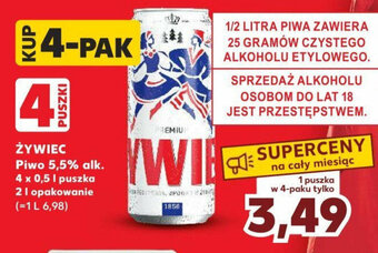 Kaufland ŻYWIEC Piwo 4 x 0,5 l oferta