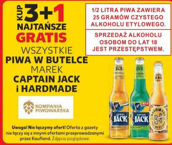 Kaufland WSZYSTKIE PIWA W BUTELCE MAREK CAPTAIN JACK i HARDMADE oferta