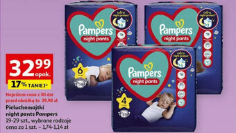 Auchan Pieluchomajtki night pants Pampers 19-29 szt. oferta