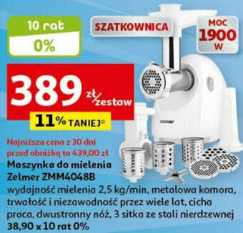 Auchan Maszynka do mielenia Zelmer ZMM4048B oferta