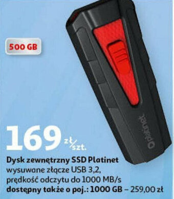 Auchan Dysk zewnętrzny SSD Platinet oferta