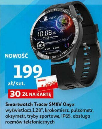 Auchan Smartwatch Tracer SM8V Onyx oferta