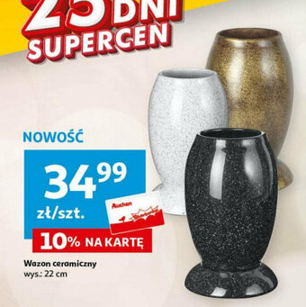 Auchan Wazon ceramiczny wys.: 22 cm oferta