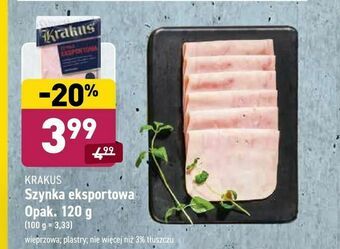 ALDI Szynka eksportowa Opak. 120 g oferta