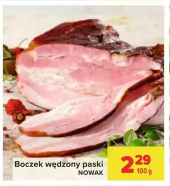 Carrefour Boczek wędzony paski oferta