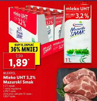 Lidl Mleko UHT 3,2% Mazurski Smak oferta